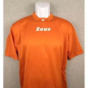 Zeus Veste Gli Dei Mens Activewear‎ Shirt Medium Orange